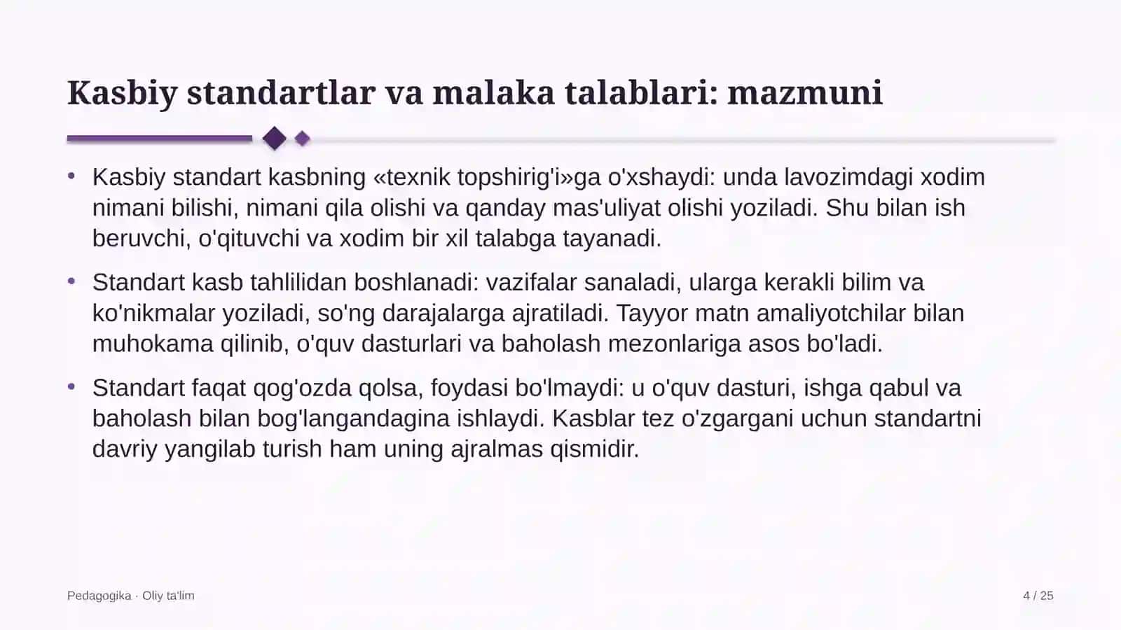 Choyxonalarda kasbiy standartlar va malaka talablari 4