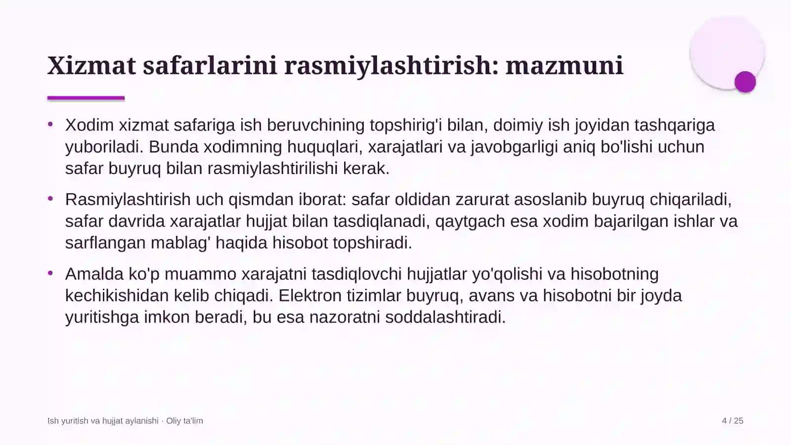Elektr montaj ishlarida xizmat safarlarini rasmiylashtirish 4