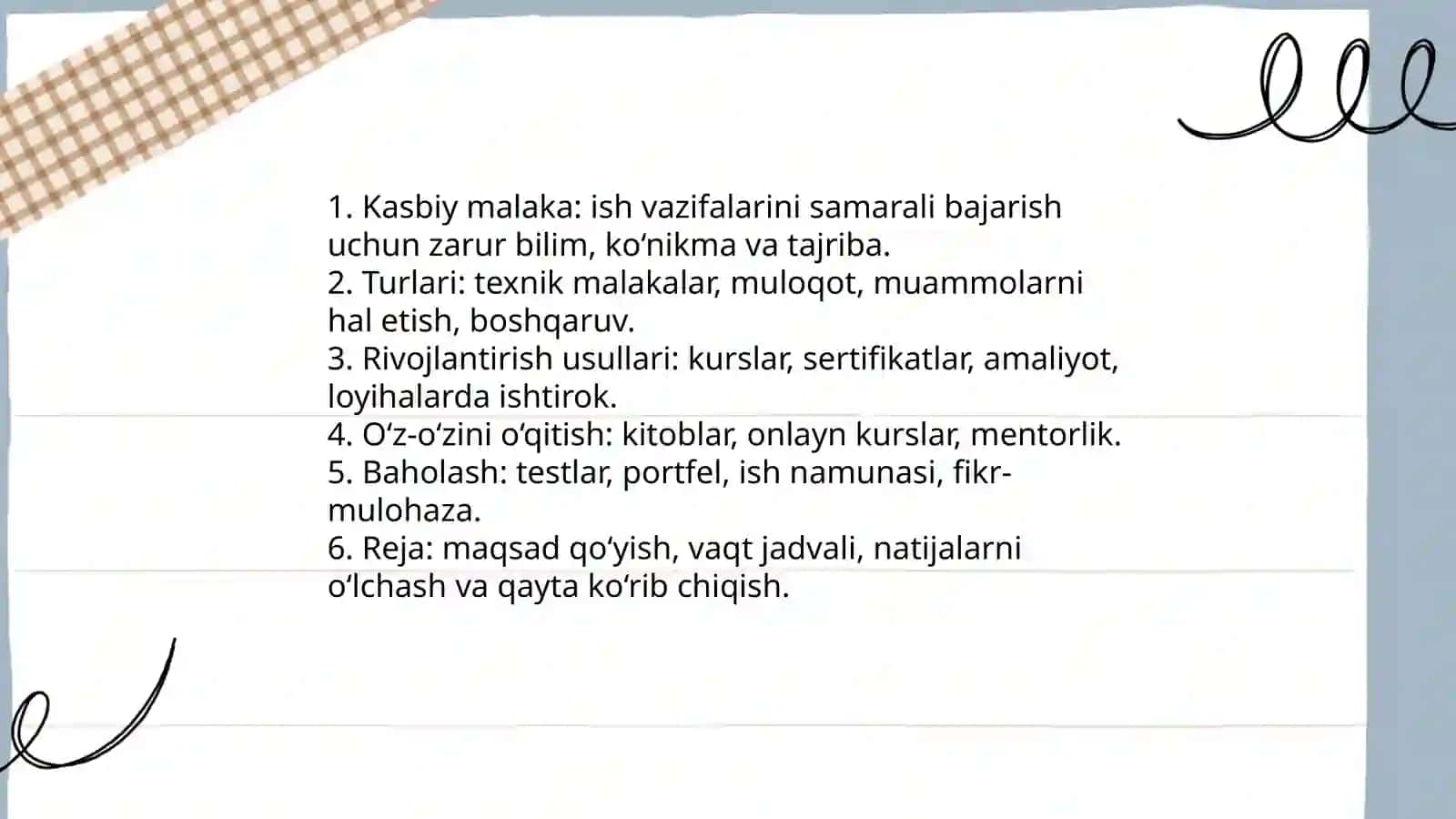 Shaxsning malaka va odatlari 4