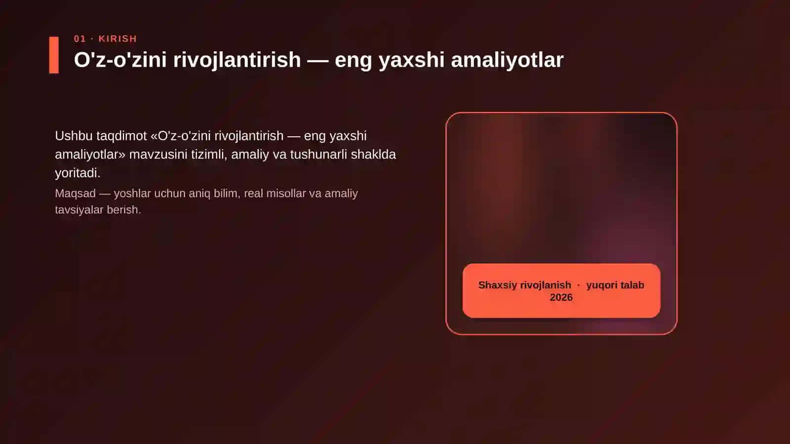 O'z-o'zini rivojlantirish — eng yaxshi amaliyotlar 4