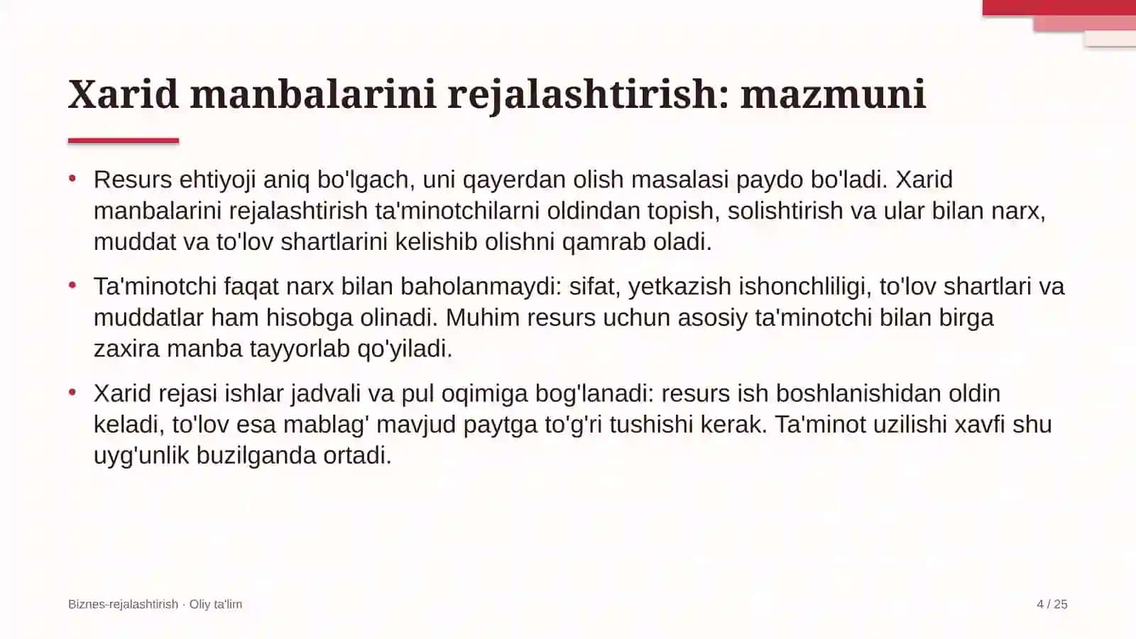 Teatr-studiyalarda xarid manbalarini rejalashtirish 4