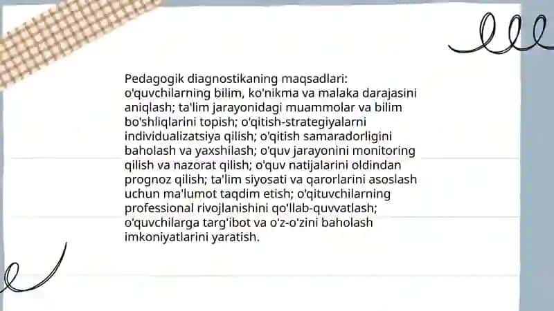 Pedagogik diagnostika 4