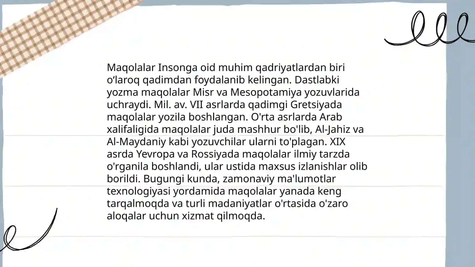 Maqola va uning turlari 4
