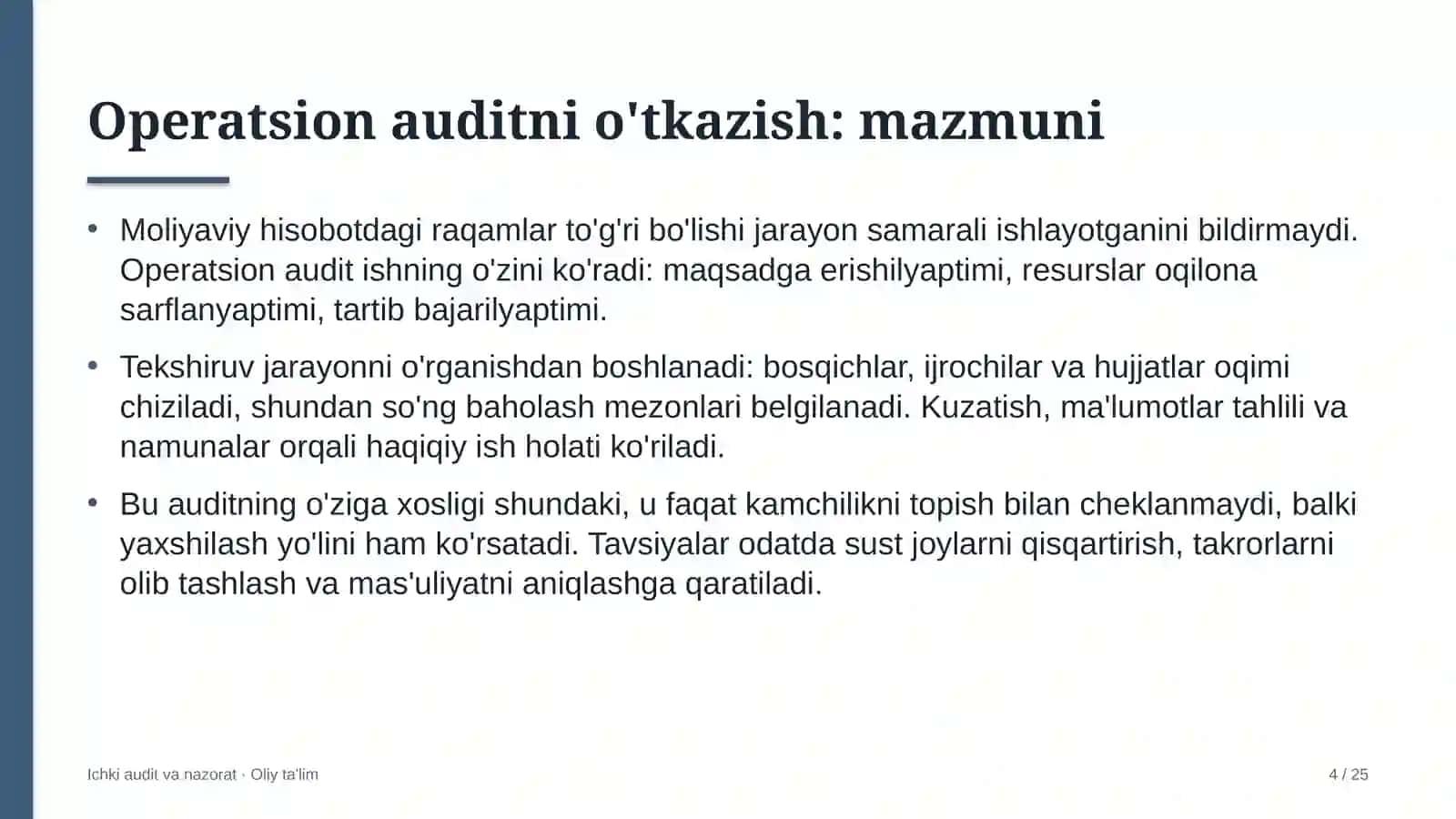 Lombardlarda operatsion auditni o'tkazish 4