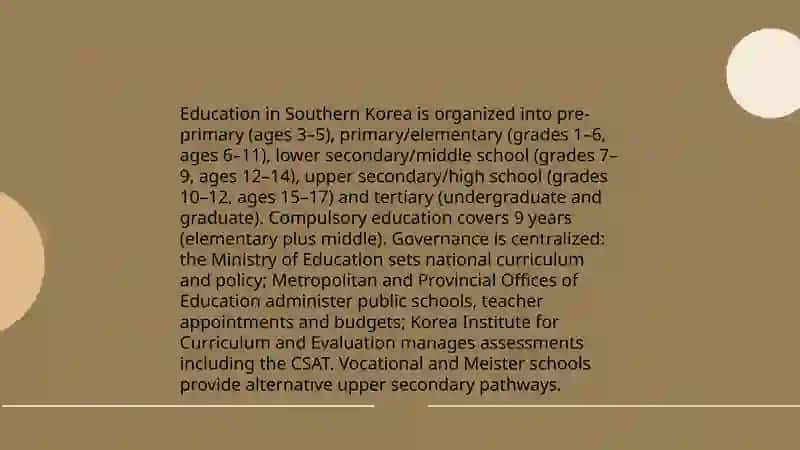 Education of Southern Korea 4