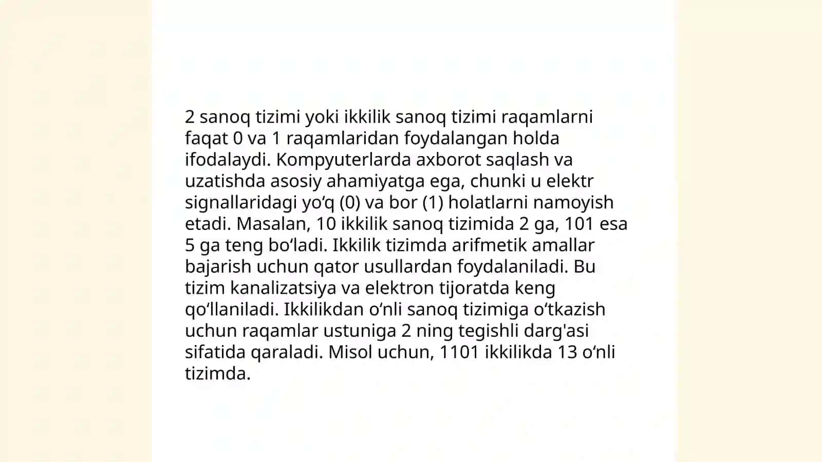 Ikilik sanoq tizimi 4