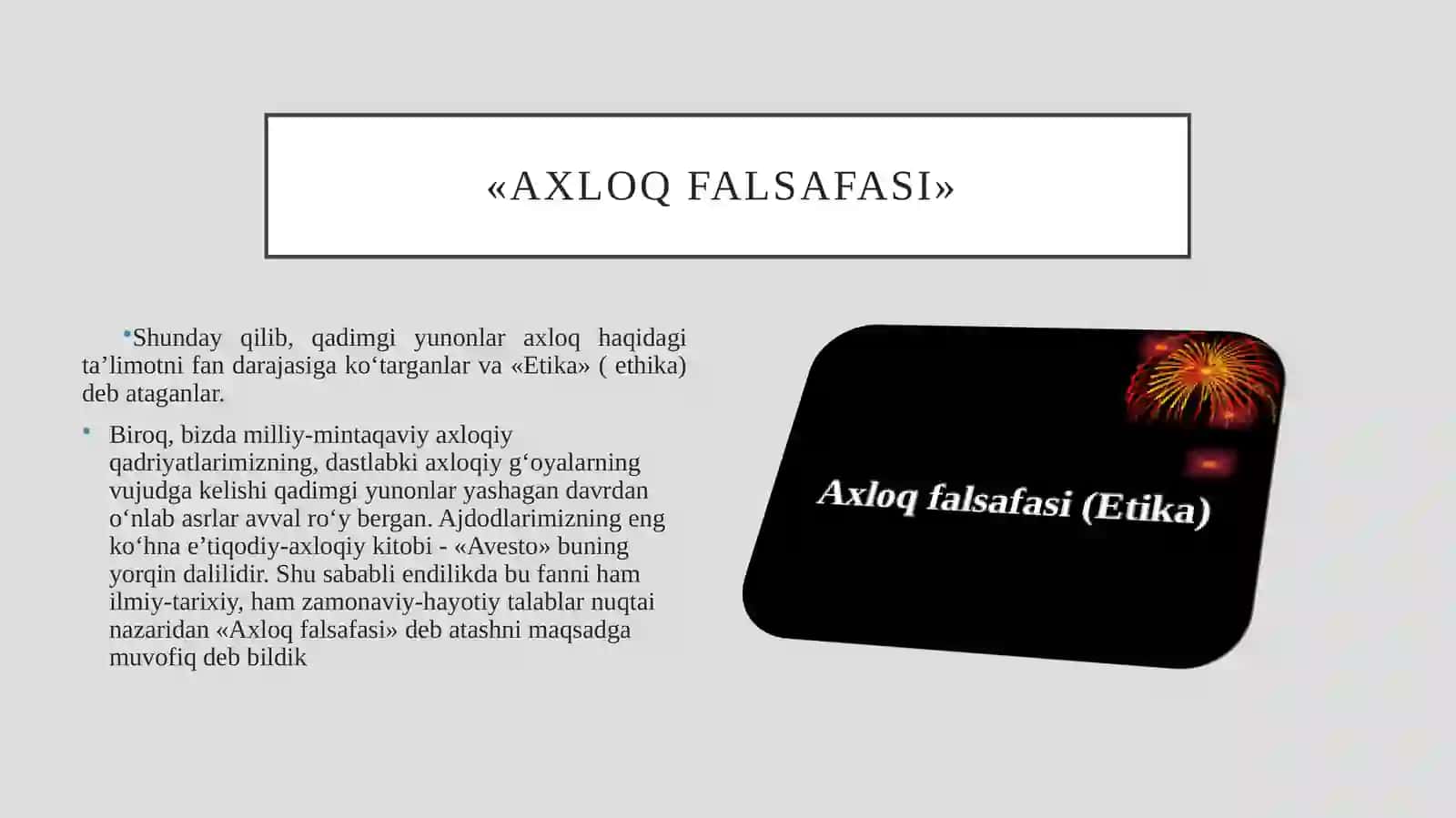 Axloq falsafasi.(Etika) 4