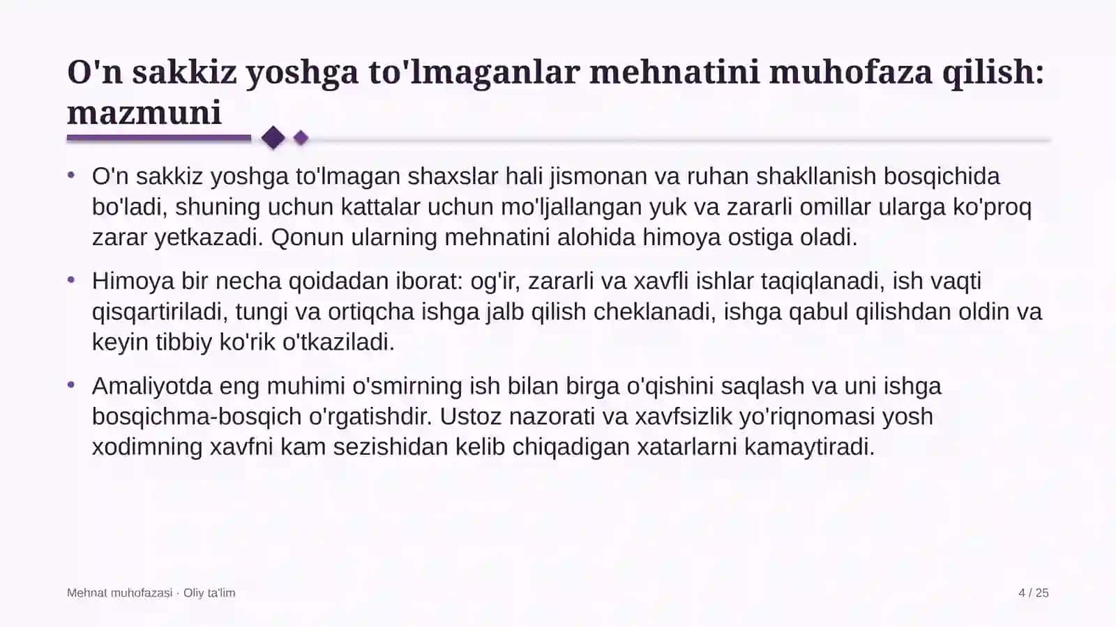 animatsiya studiyalarida o'n sakkiz yoshga to'lmagan xodimlar mehnatini muhofaza qilish 2861 4