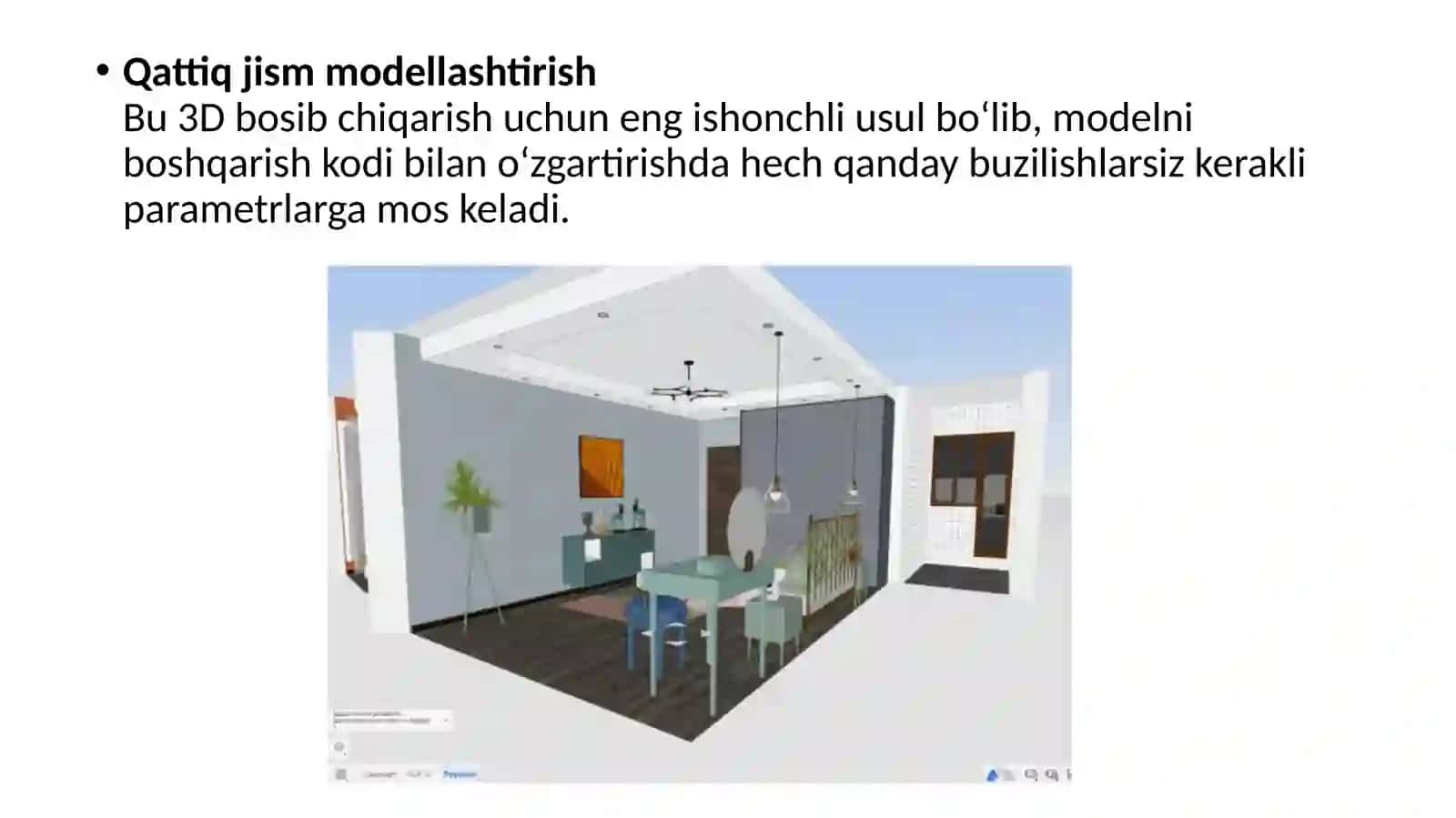 Uch o’lchamligiometrik modellash 4