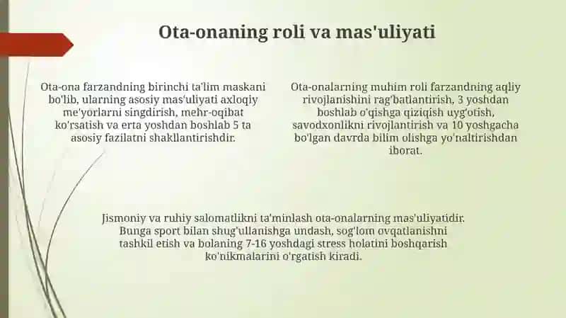 Oila tarbiya asoslari 4