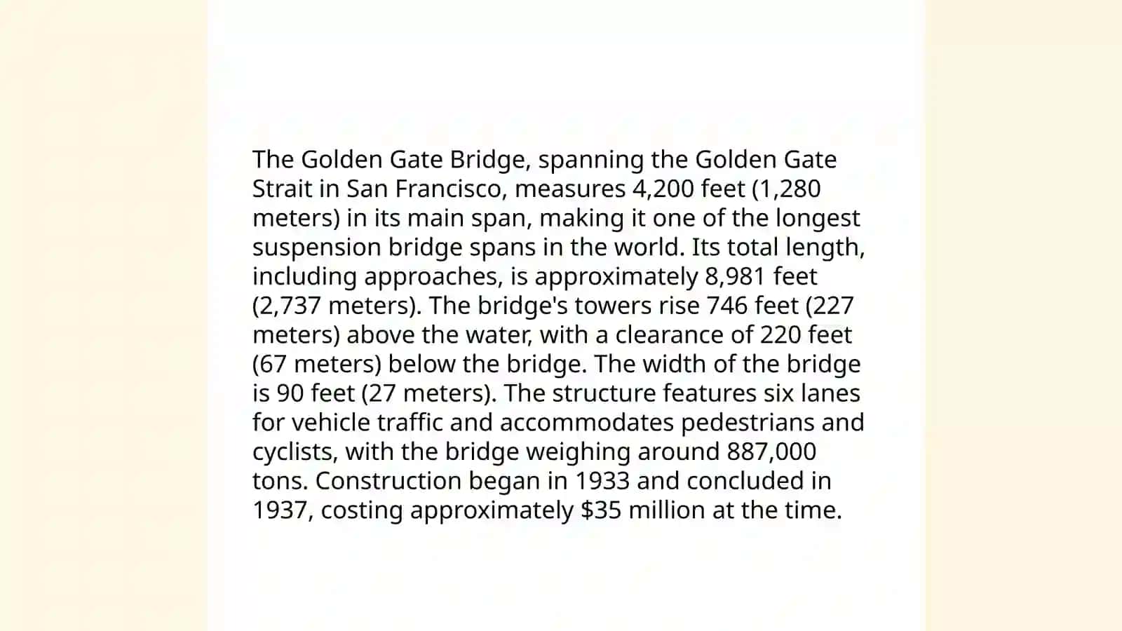 Brooklyn Bridge: Dimensions 4