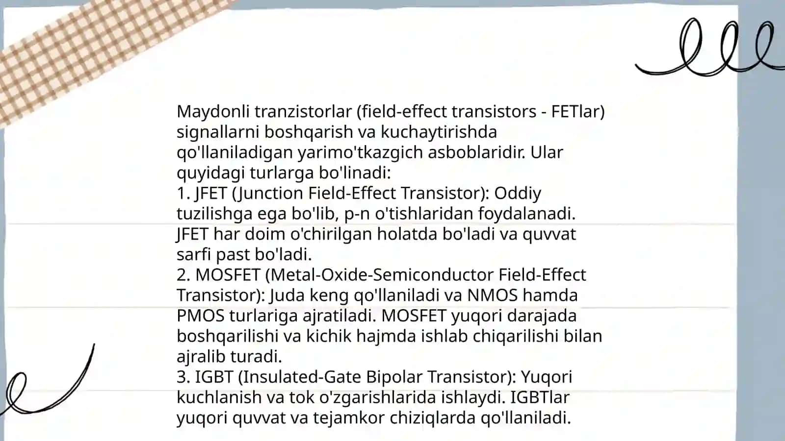 Bipolyar va maydonli tranzistorlar ta'minlanishi 4