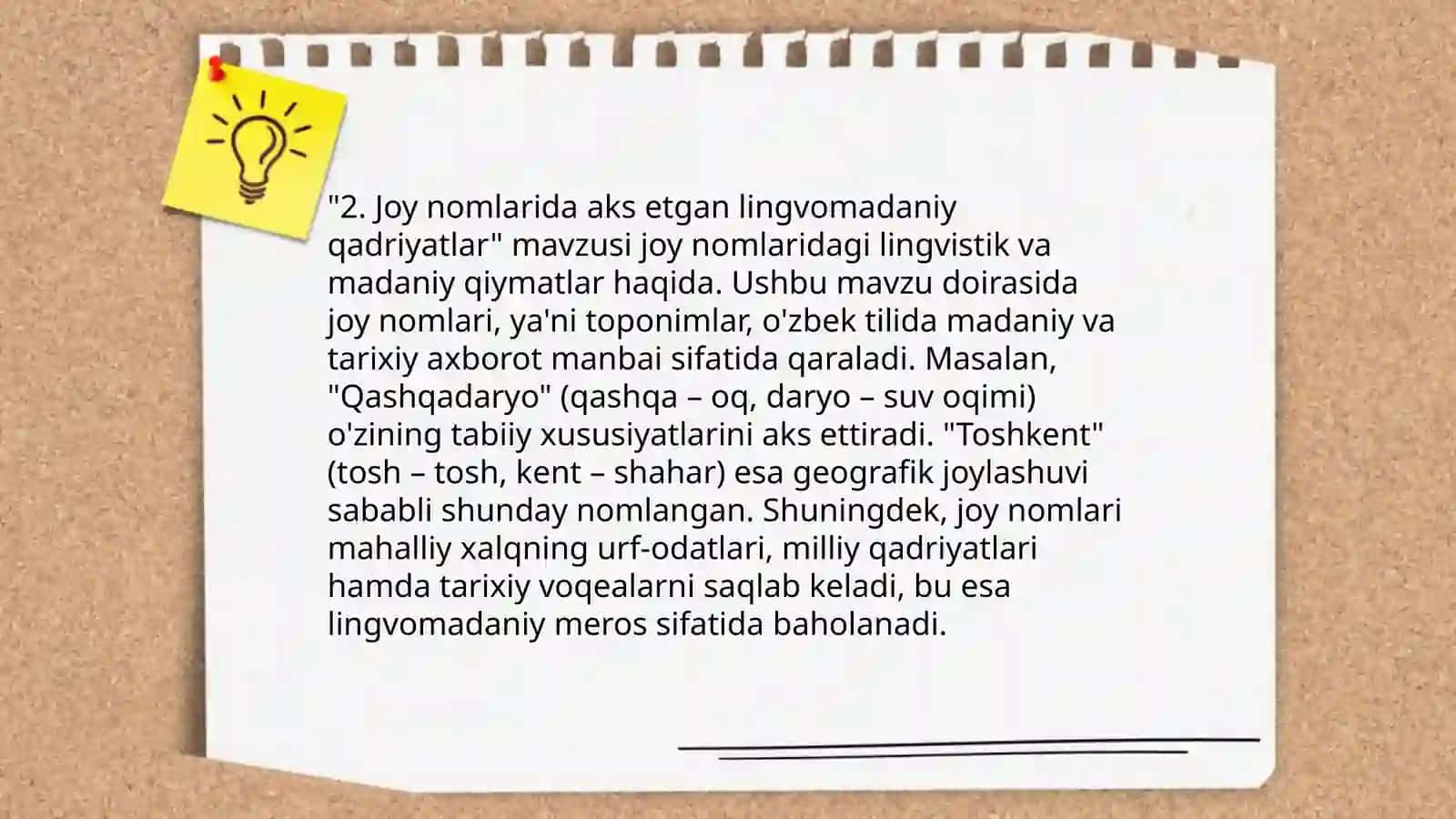 Ingliz oʻzbek tilida joy nomlarining lingvomadaniy xususiyatlari 4