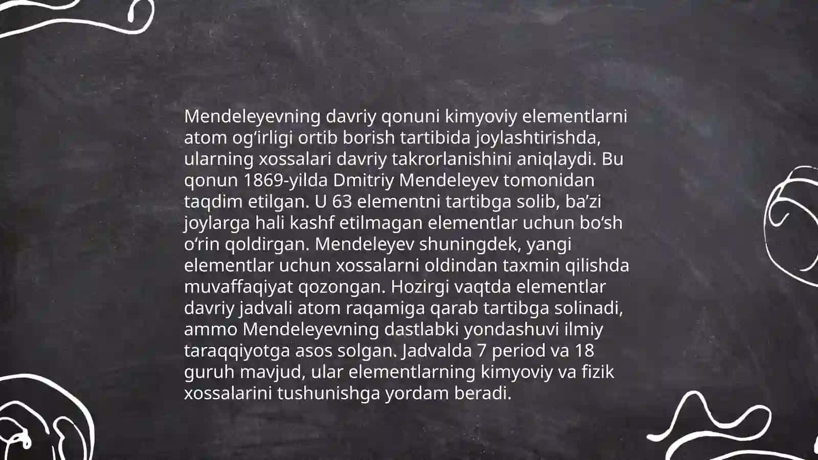 Mendelevey davriy qonuni va sestemasi 4