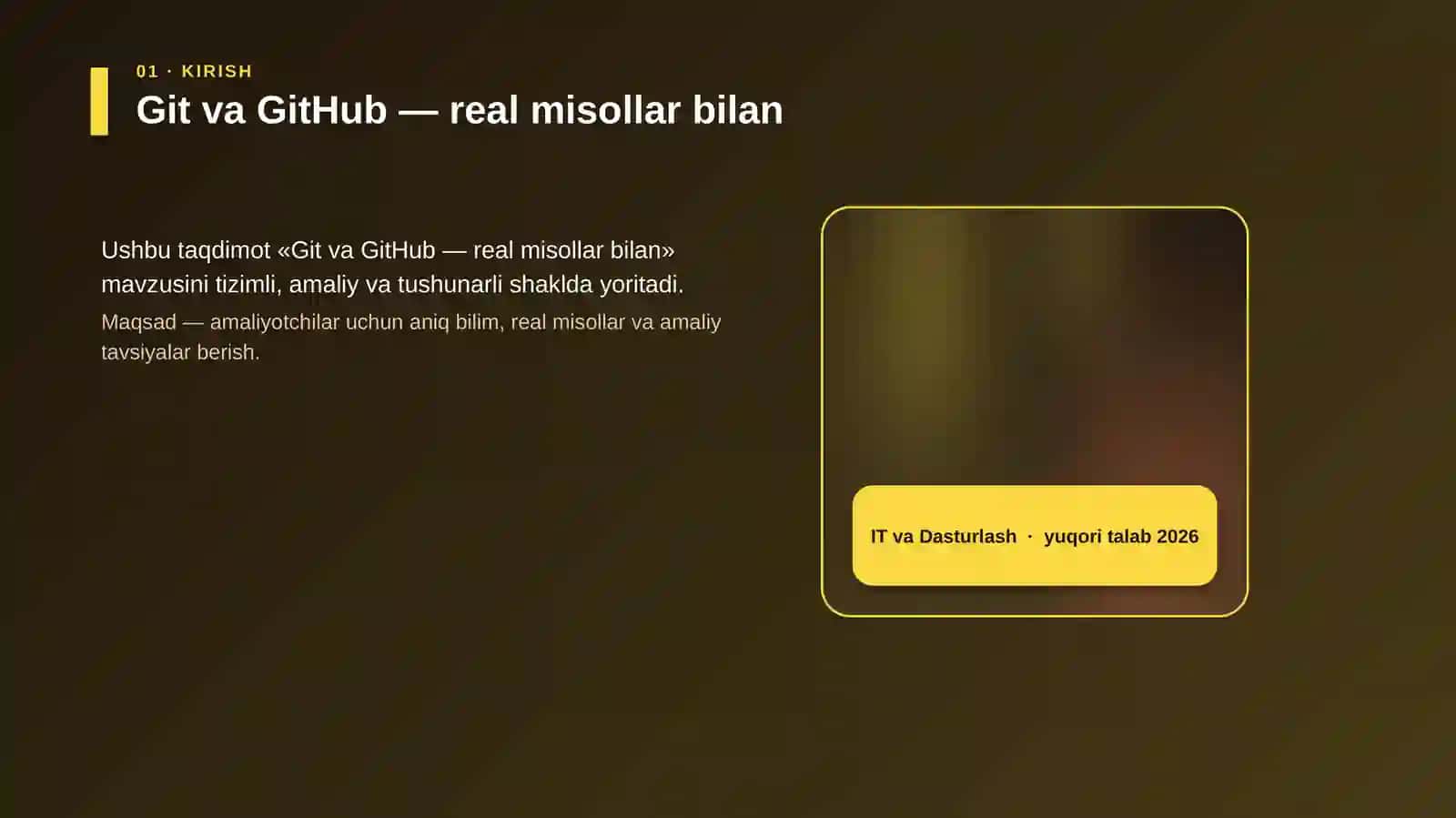 Git va GitHub — real misollar bilan 4