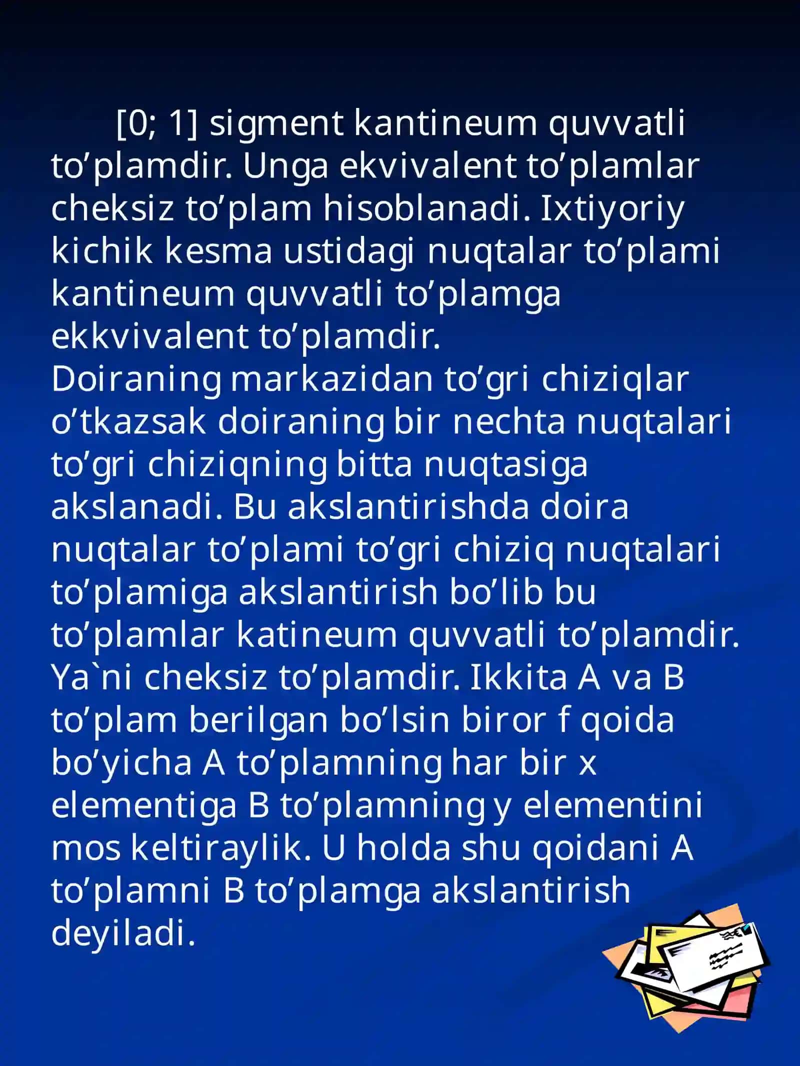 To’plamlar va ular ustida amallar 4