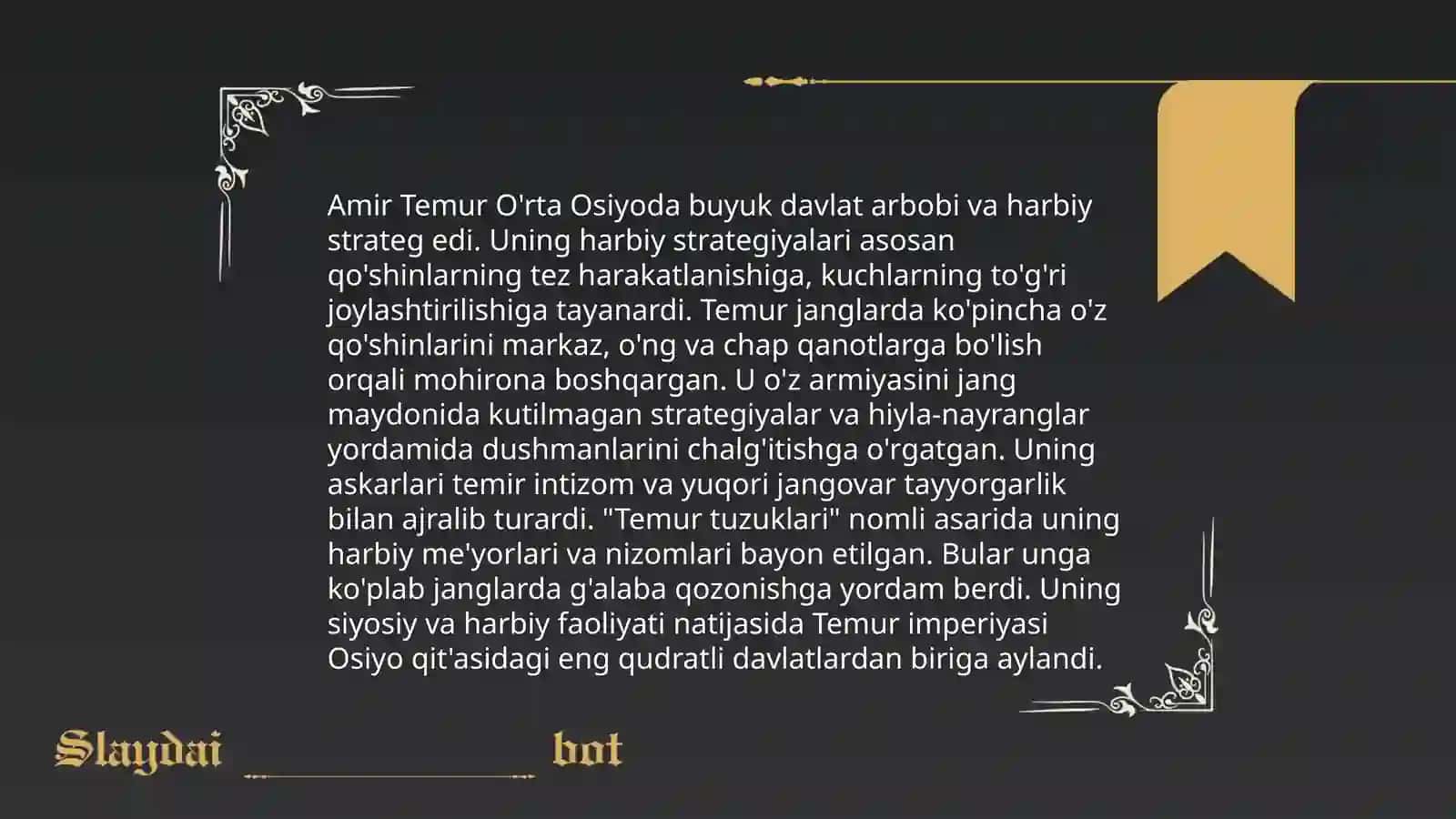 AMIR TEMUR – BUYUK SARKARDA VA DAVLAT ARBOBI 4