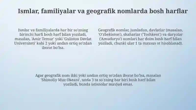 O'zbek tilida bosh harflar imlosi 4