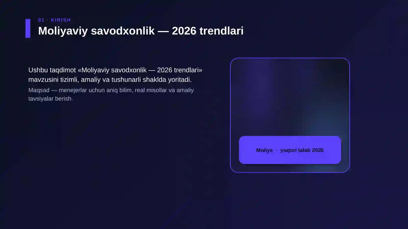Moliyaviy savodxonlik — 2026 trendlari 4
