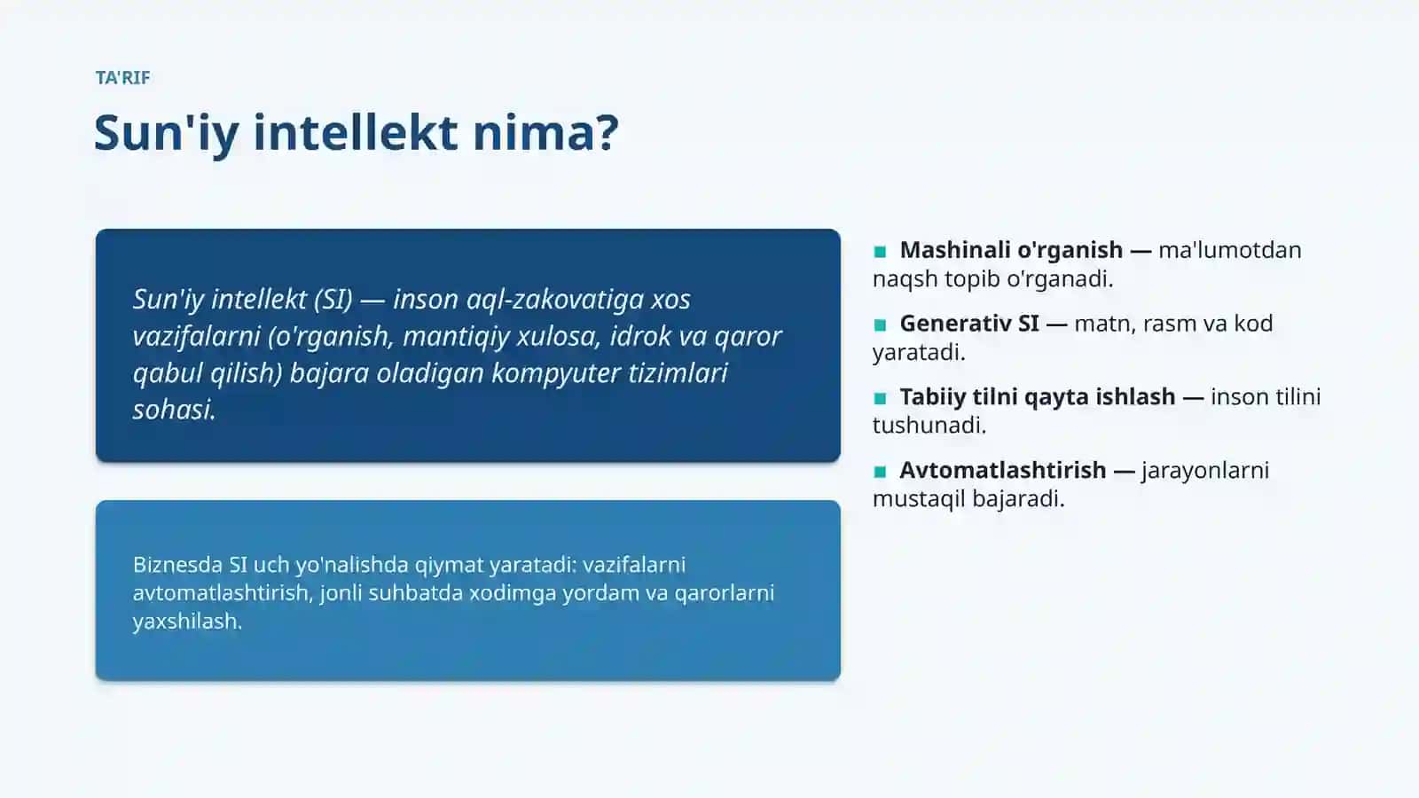 Sun'iy intellekt biznes sohasida 4