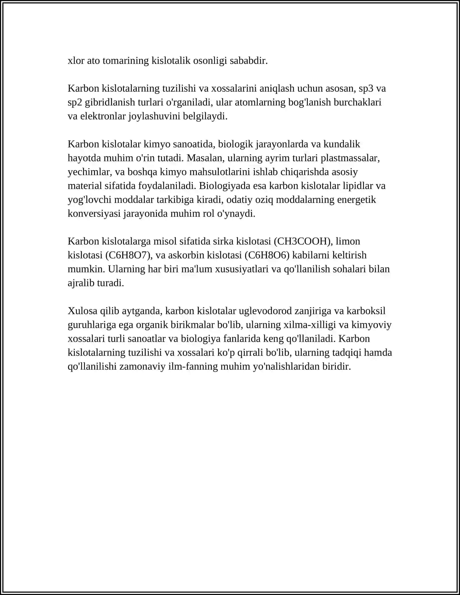 KARBON KISLOTALAR VA ULARNING AHAMIYATI 4