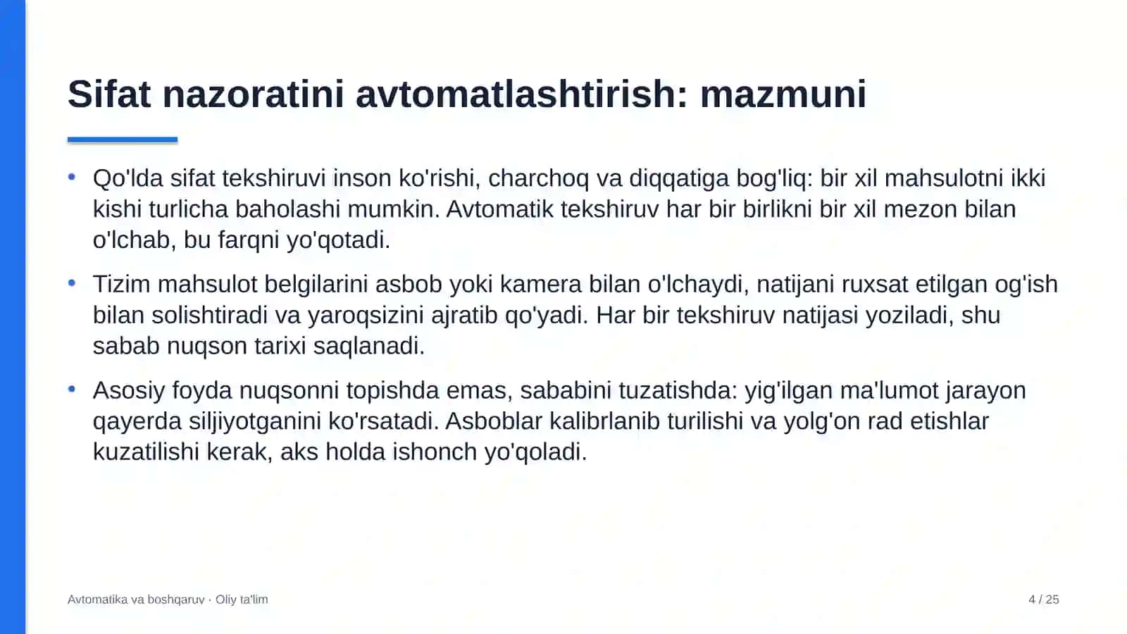 Xususiy klinikalarda sifat nazoratini avtomatlashtirish 4