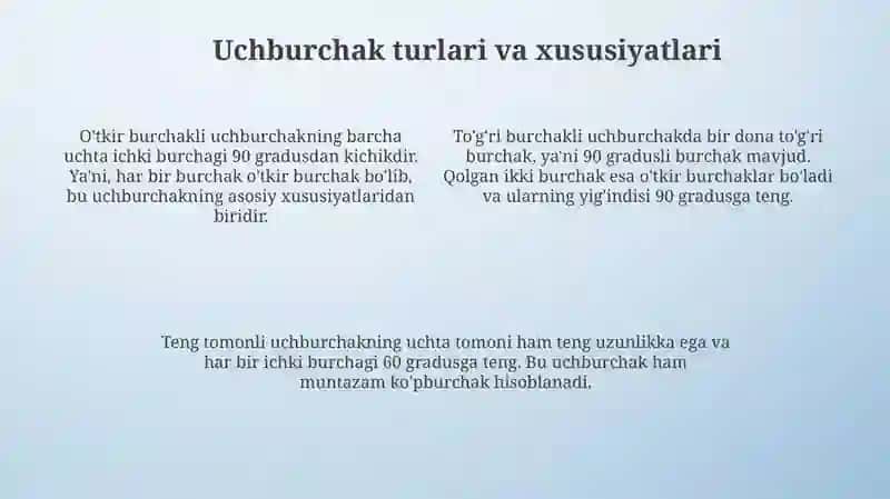 Uchburchak va uning elementlari 4