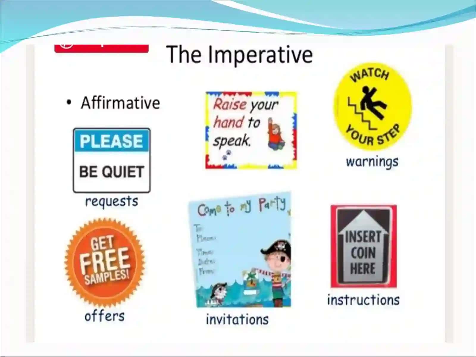 The Imperative sentences 4