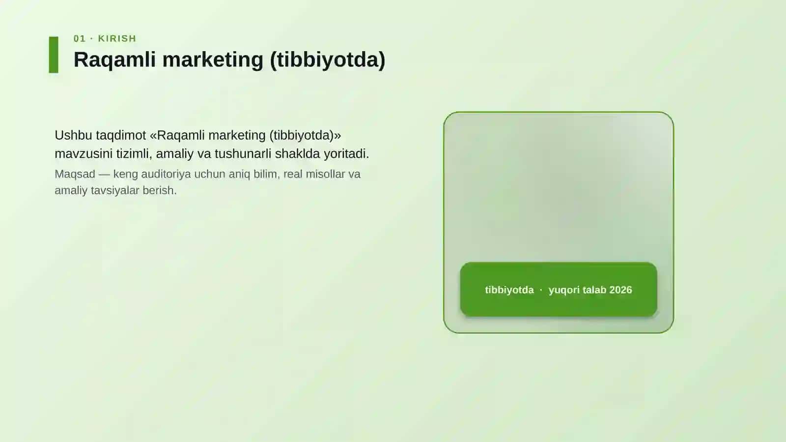 Raqamli marketing (tibbiyotda) 4