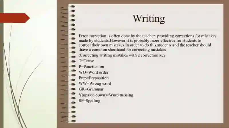 Working with errors in teaching writing 4
