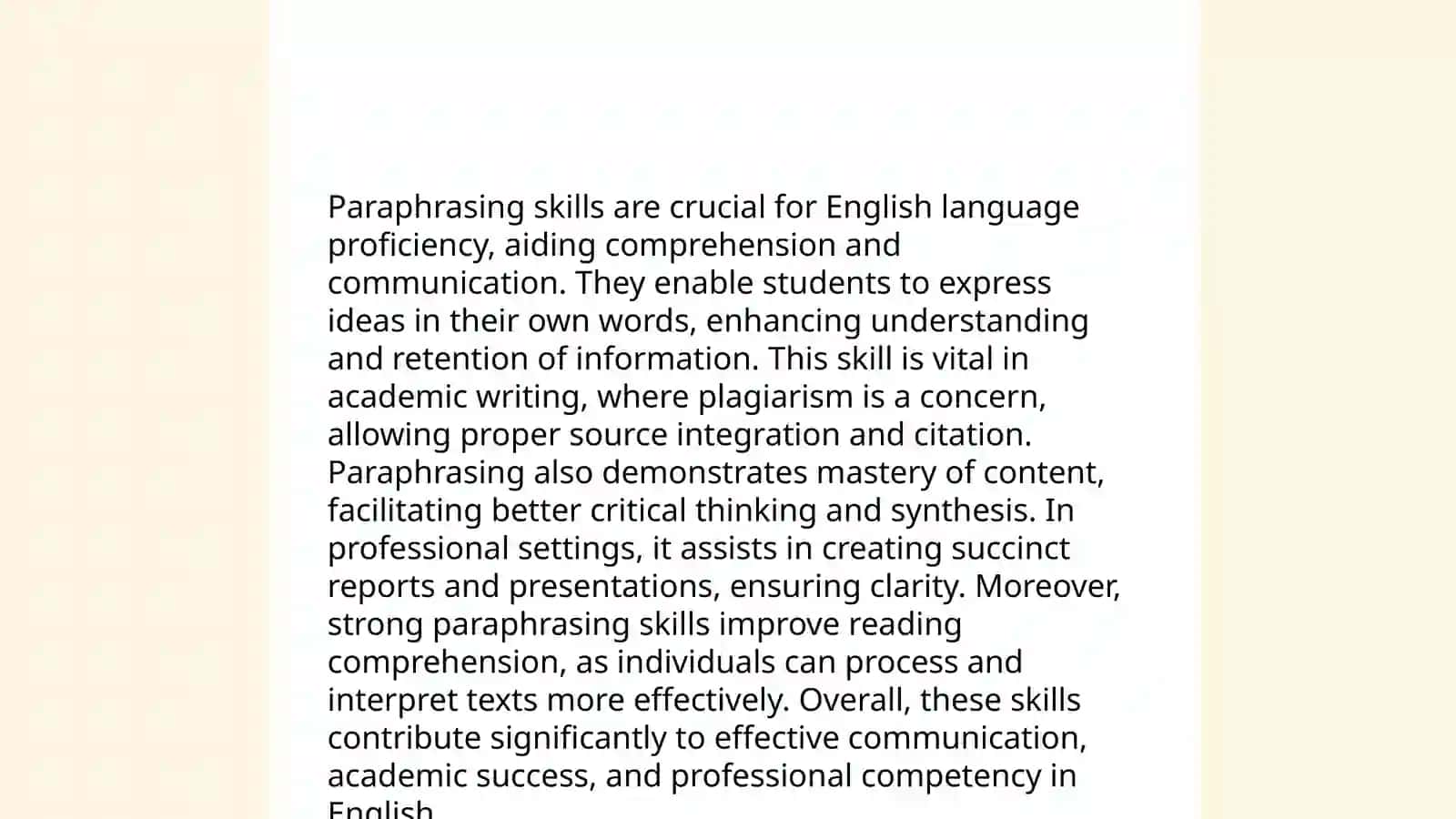 Paraphrasing and Plagiarism 4
