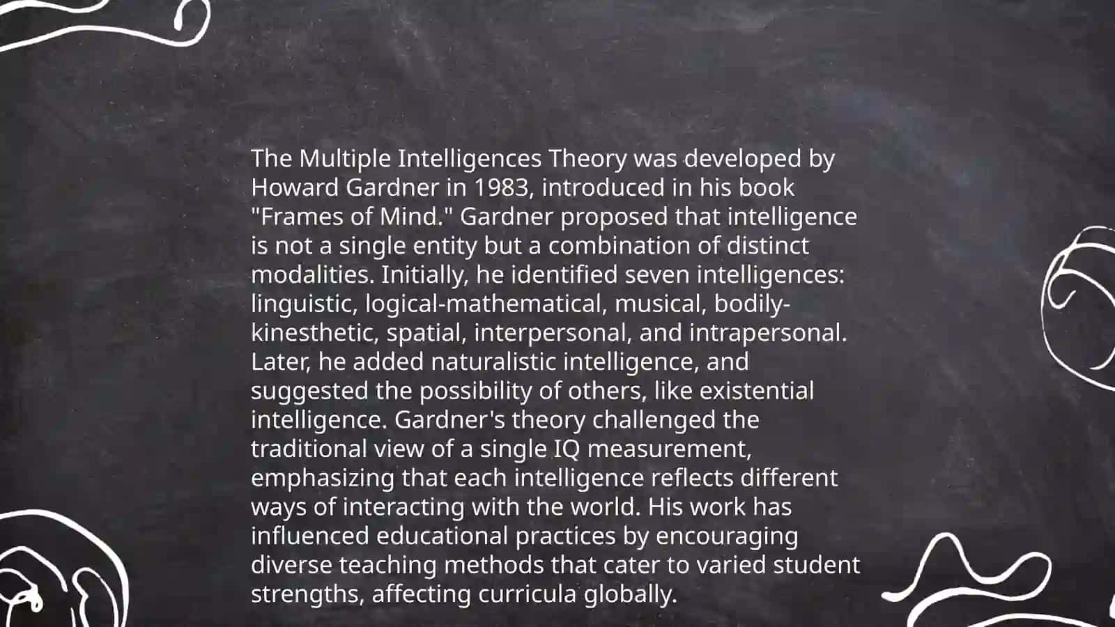 The theory of multiple intellegences reference article 4