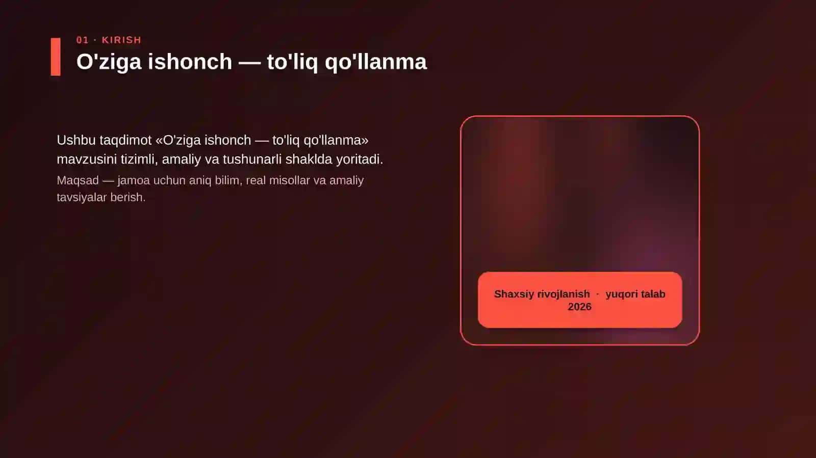 O'ziga ishonch — to'liq qo'llanma 4