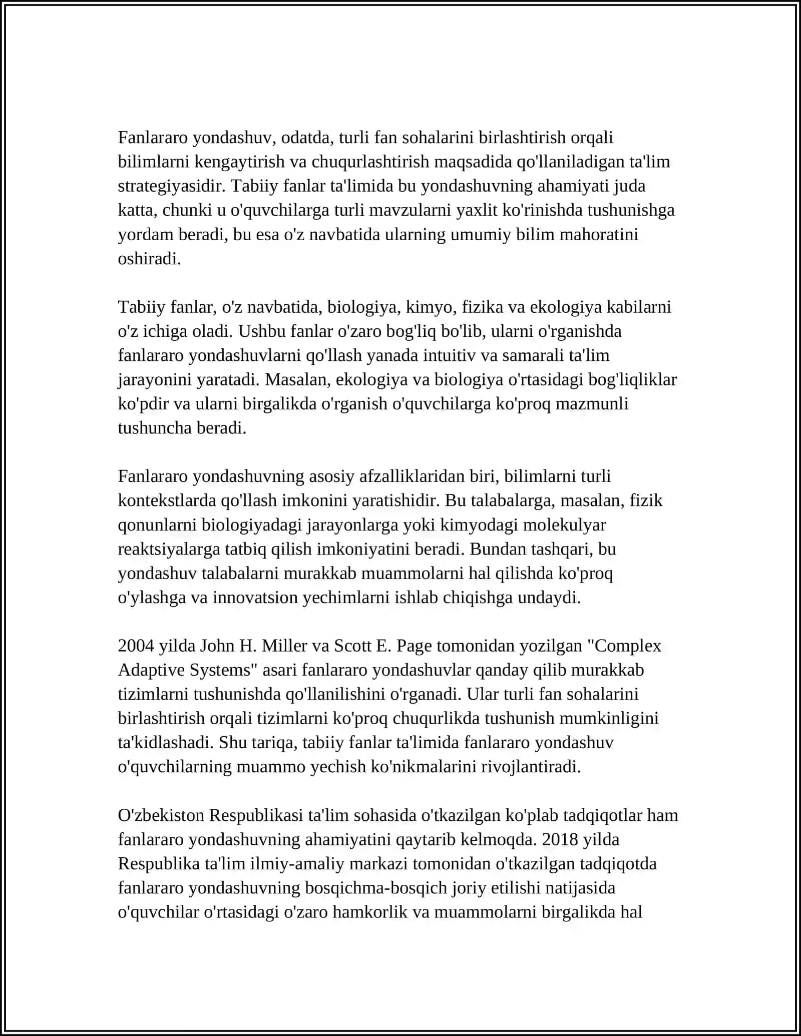 TABIIY FANLAR DARSLARIDA ZAMONAVIY PEDAGOGIK TEXNOLOGIYALARDAN FOYDALANISH 4