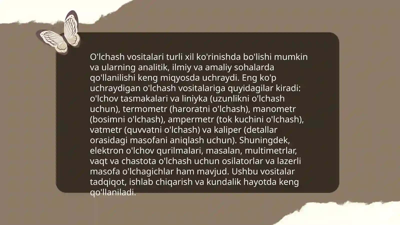Òlchash usullari.Òlchash vositalari 4