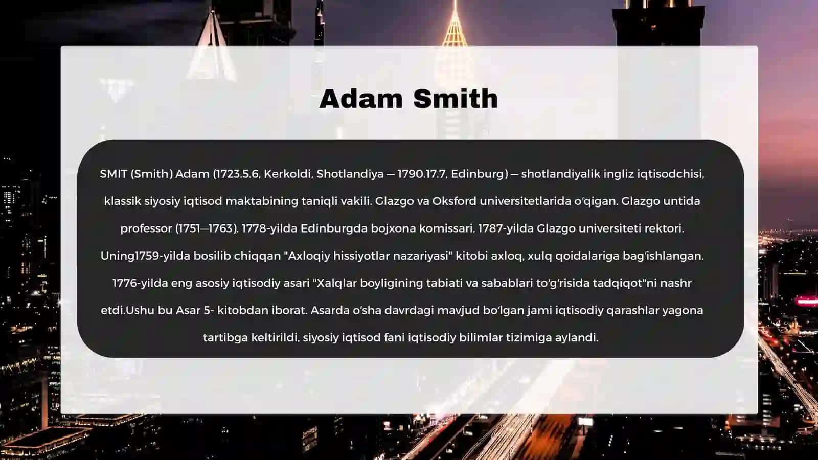 Adam Smith kim? 4