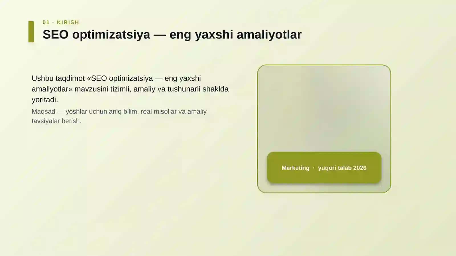 SEO optimizatsiya — eng yaxshi amaliyotlar 4