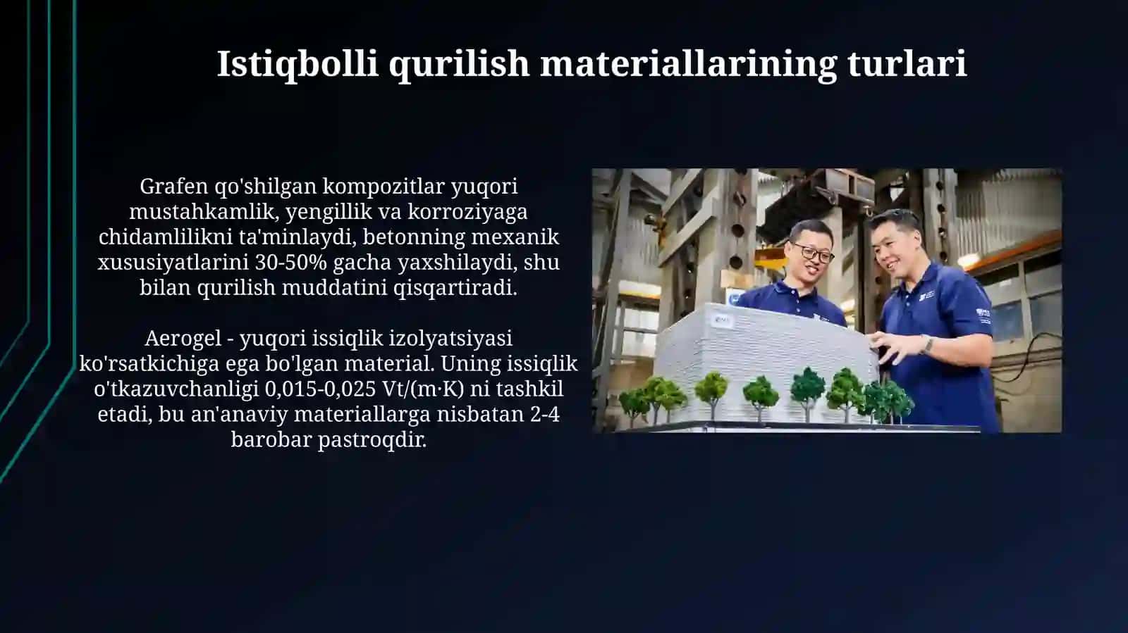 Qurilish ishlab chiqarishida istiqbolli qurilish materiallarini tadbiq etish va takomillashtirish 4