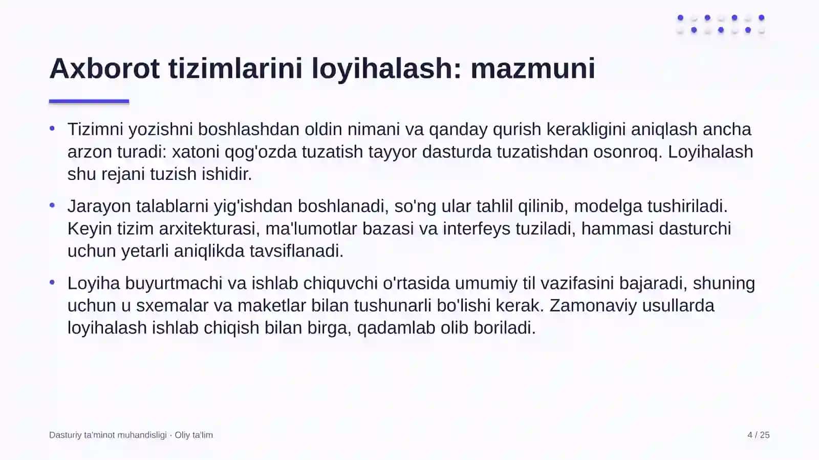 Asalarichilikda axborot tizimlarini loyihalash 4