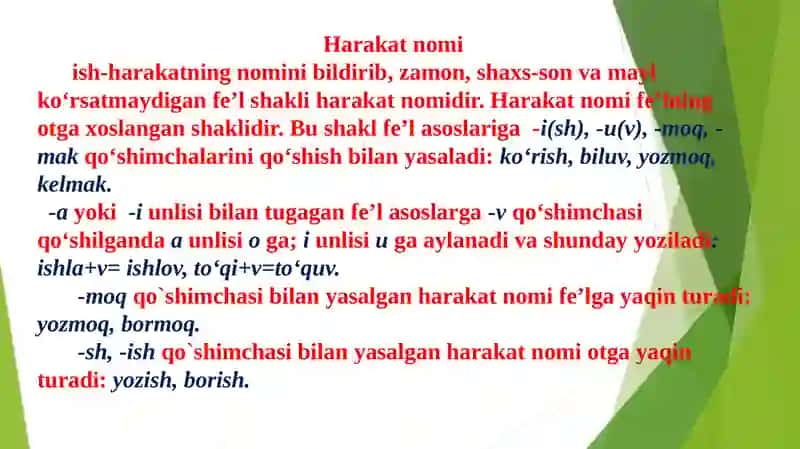 Fe’lning vazifa shakllari 4