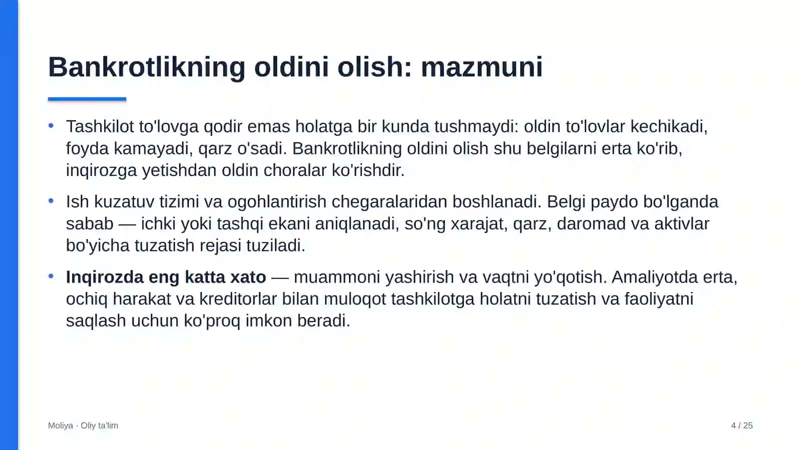 To'yxonalarda bankrotlikning oldini olish 4