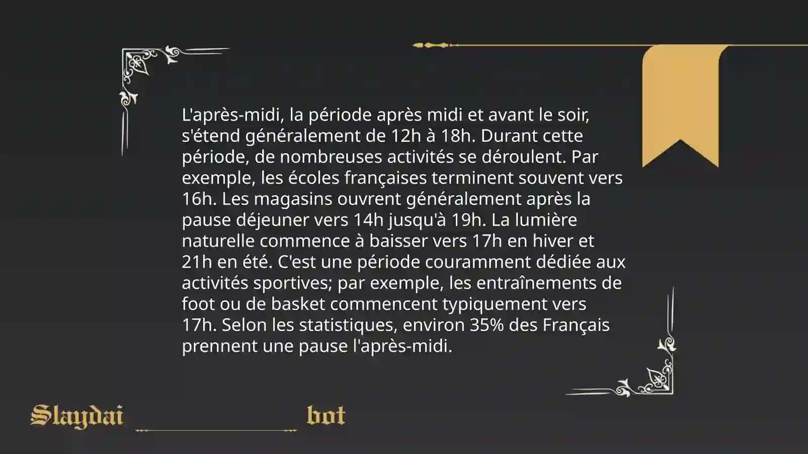 Les moments de la journée 4