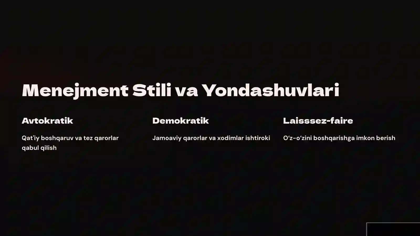 Menejment va Tashkilotlarni Boshqarishga Kirish 4