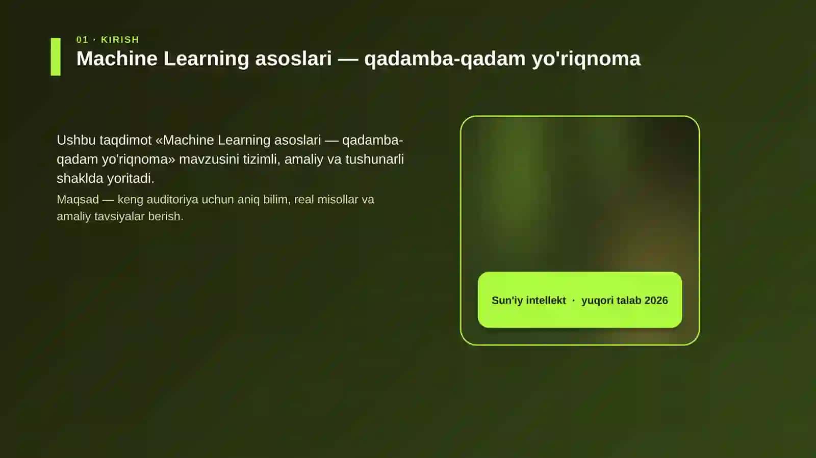 Machine Learning asoslari — qadamba-qadam yo'riqnoma 4