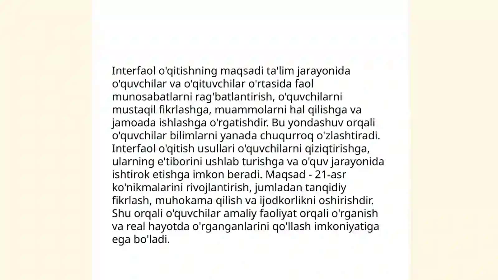 Interfaol metodlar va ularning tasnifi 4