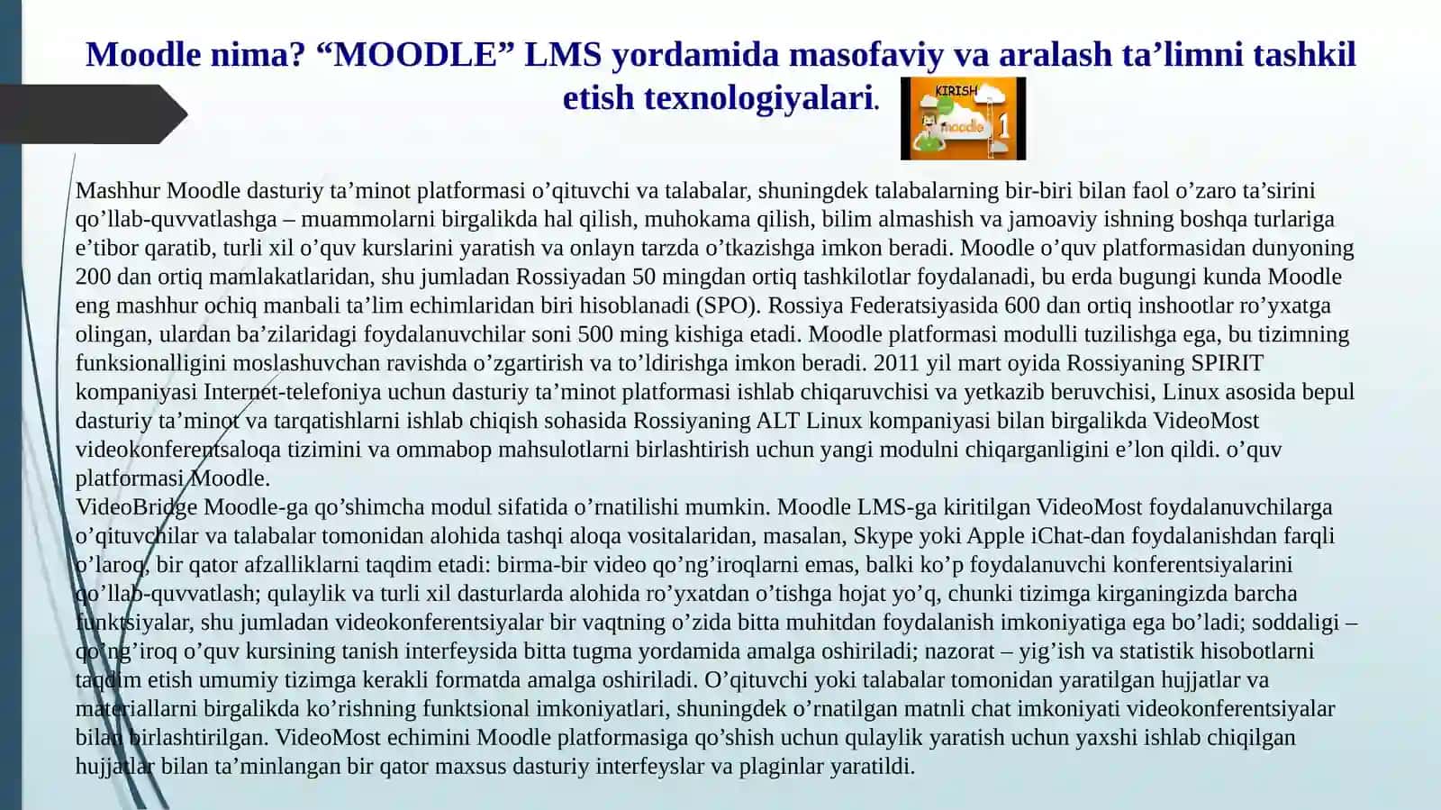 Moodle o'quv platformasi 4