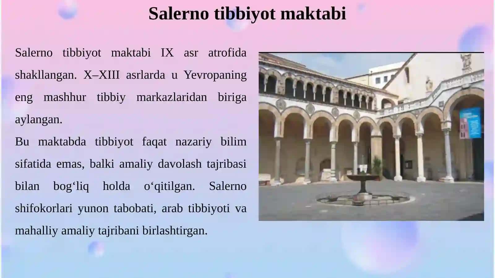 Oʻrtaasr Salerno tarjimonlari 4