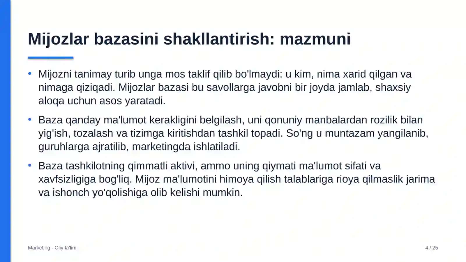 Transformator zavodlarida mijozlar bazasini shakllantirish 4