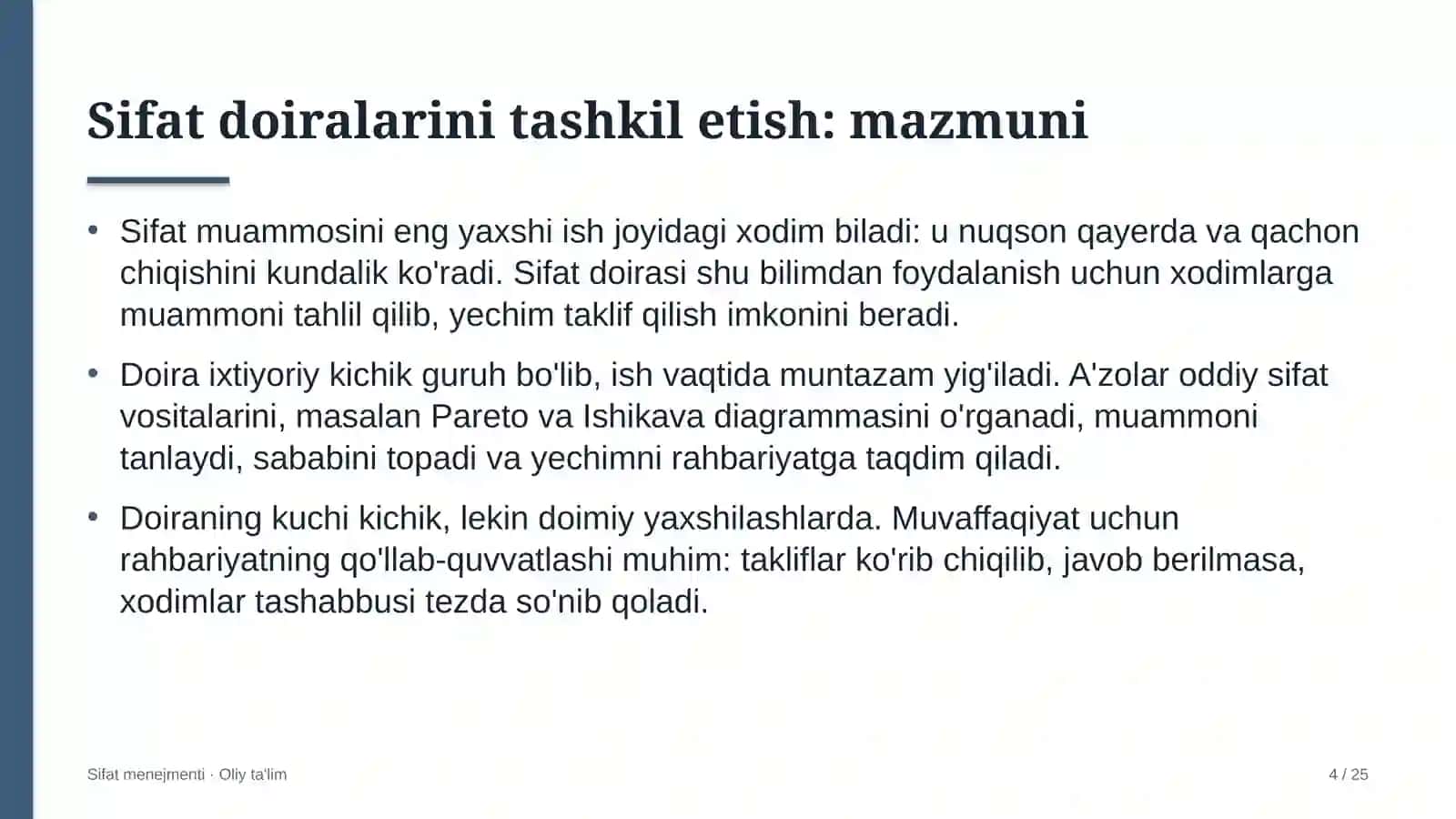 Hakamlik sudlarida sifat doiralarini tashkil etish 4