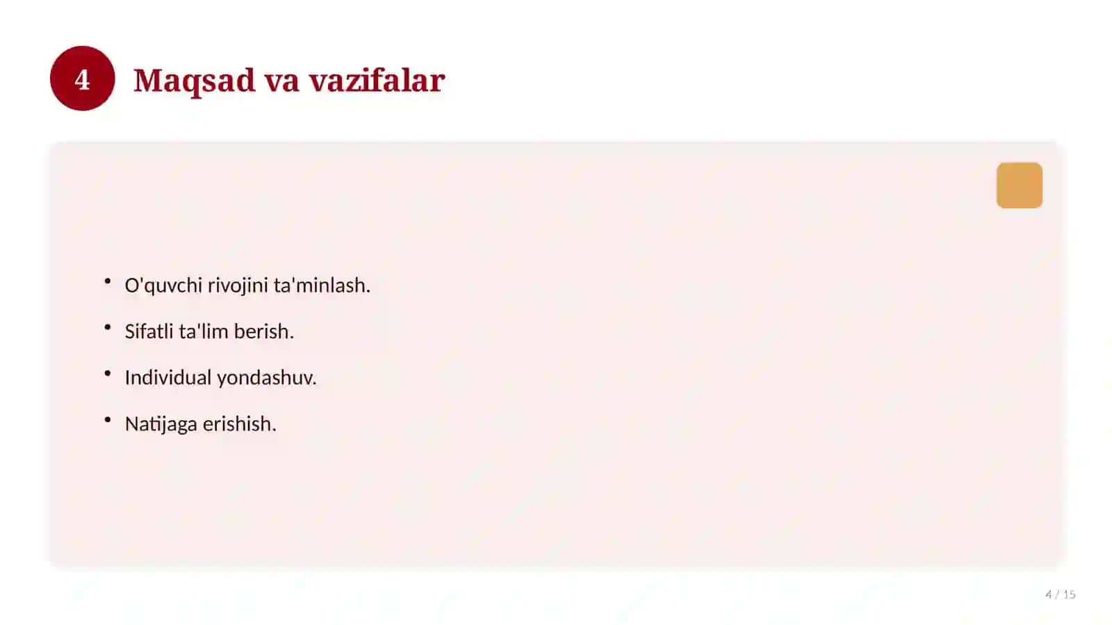 Keys-stadi (case study) uslubi 4
